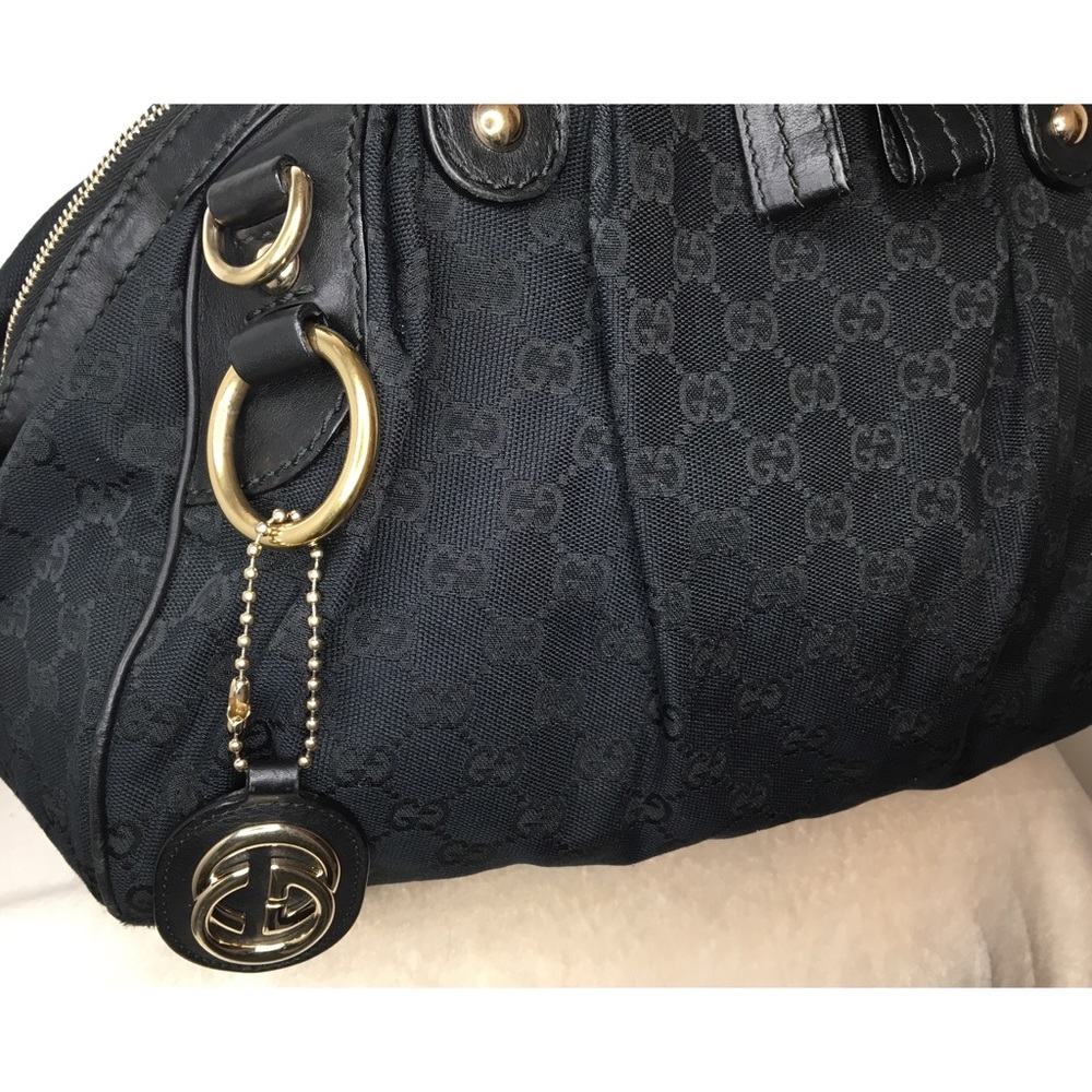 Gucci GG Monogram Black Satchel Bag, Listing #1 - Picture 4 of 8
